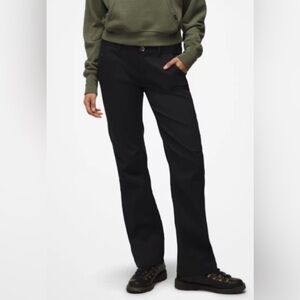 Prana Halle Women’s Roll Up Hiking Pants Black Size 8 Short Inseam